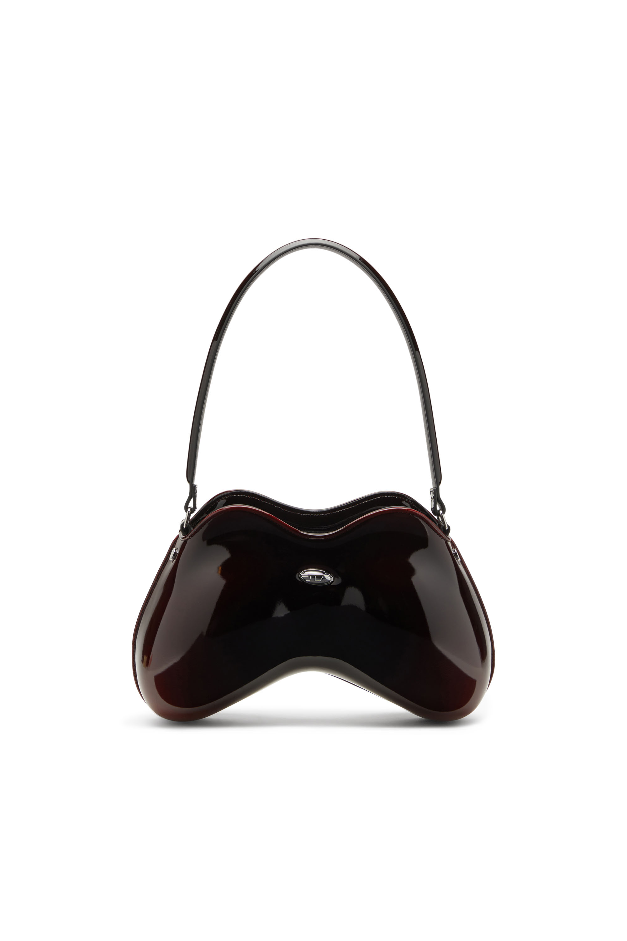 Diesel - DOUBLE-D SHOULDER, Double-D-Bolso rígido de hombro en PU brillante dégradé Mujer in Rojo - 1