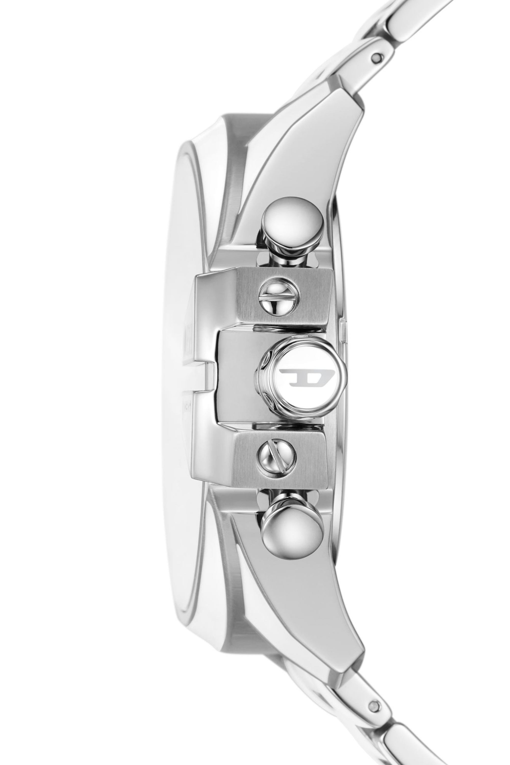 Diesel - DZ4660, Reloj Mega Chief blanco y de acero inoxidable Hombre in Plateado - 3
