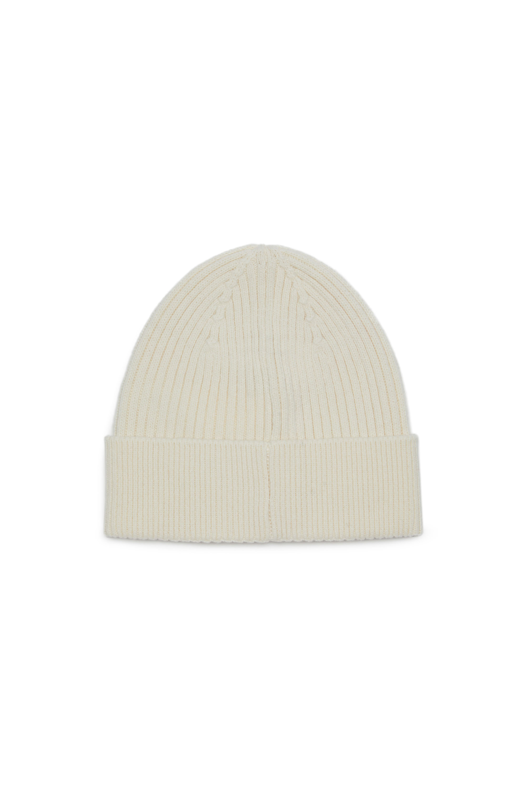Diesel - K-CODER-H 2X2, Gorro en canalé con parche de logotipo Unisex in Blanco - 2