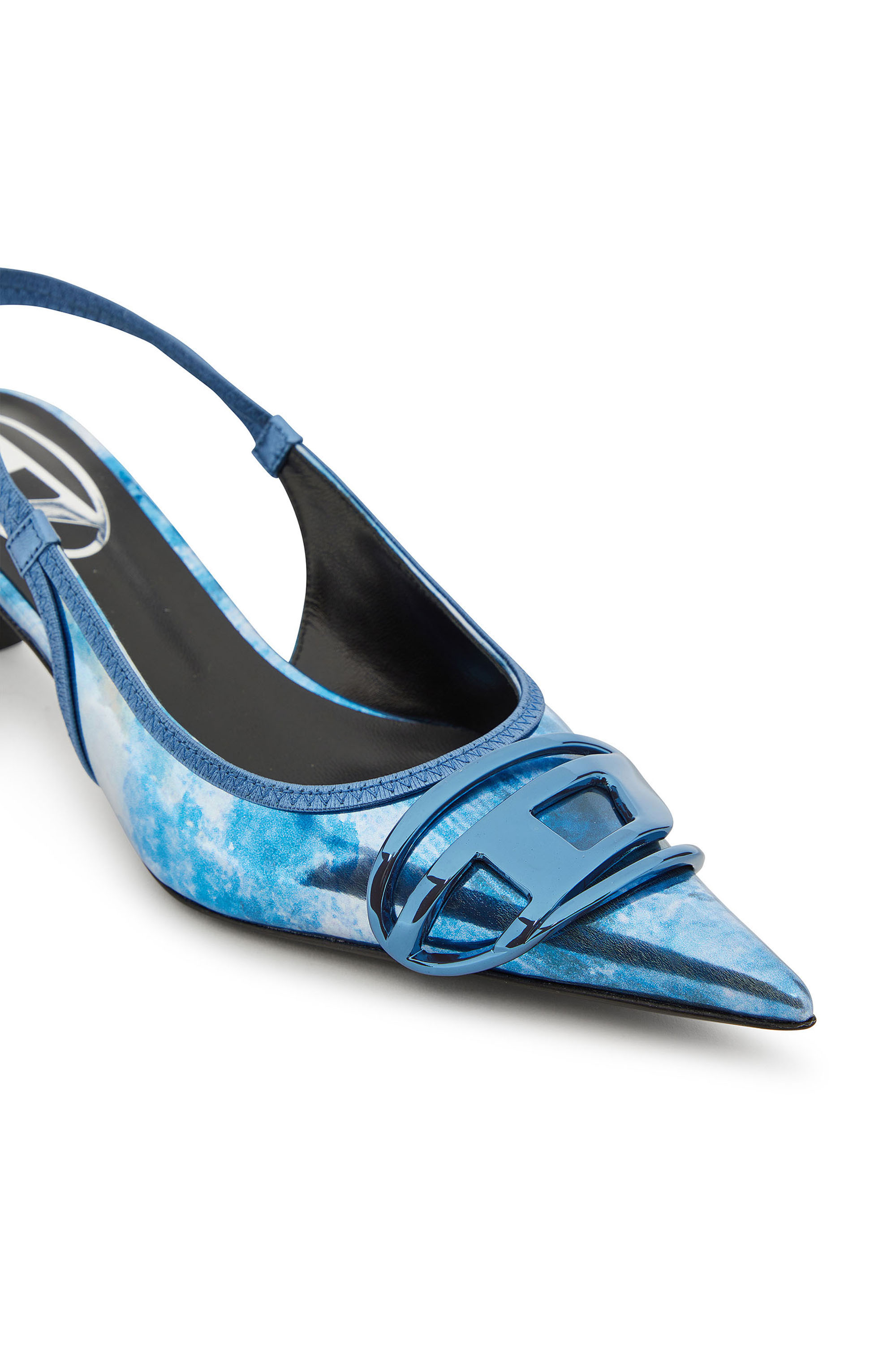 Diesel - D-VENUS SB 40, D-Venus-Zapatos de salón destalonados metálicos de dos tonos Mujer in Azul marino - 4