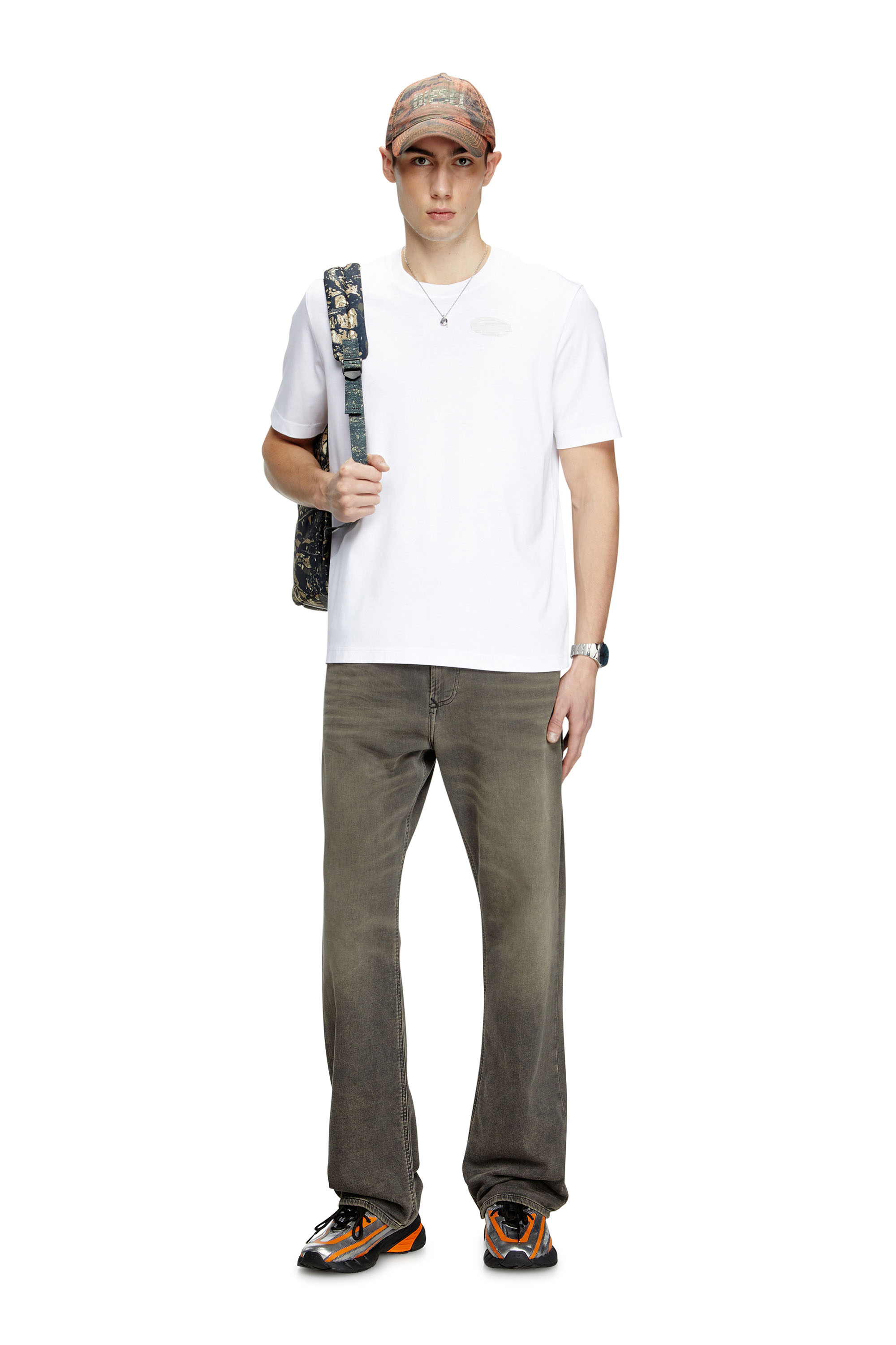 Diesel - T-MADJUST-R2, Camiseta de algodón mercerizado con logotipo a tono Hombre in Blanco - 2