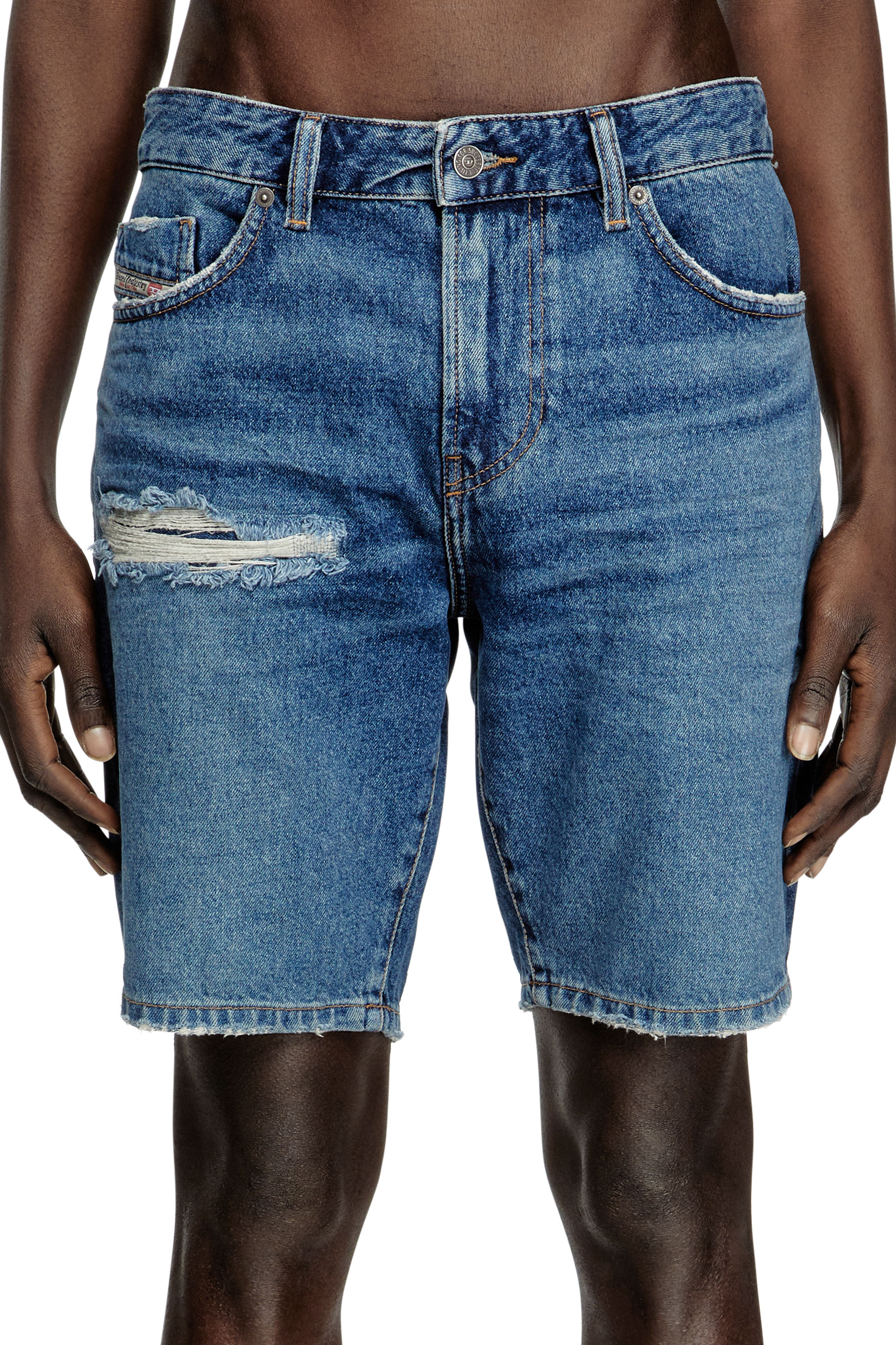 Diesel - D-FIN, Pantalones cortos vaqueros slim Hombre in Azul marino - 3