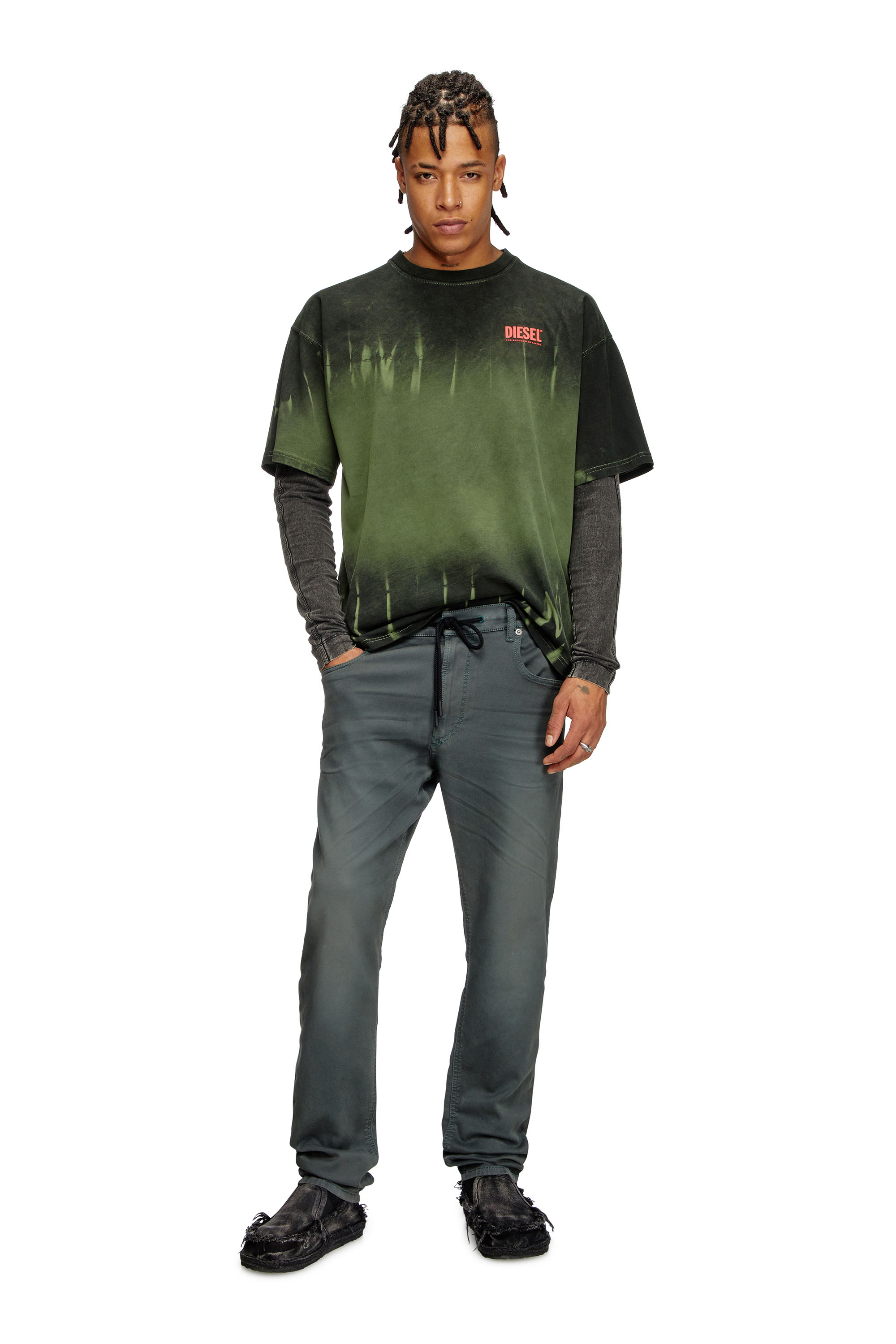 Diesel - Regular 2032 D-Krooley Joggjeans® 0670M Hombre, Gris - 2